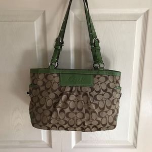 Coach Signature Pleated Gallery Tote F14281